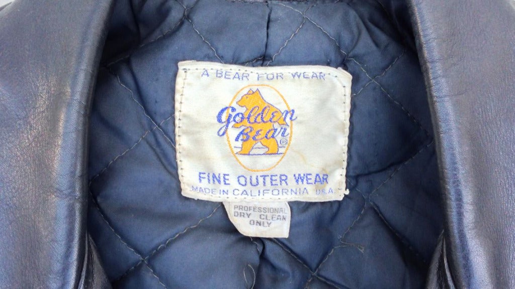 golden bear leather jacket vintage