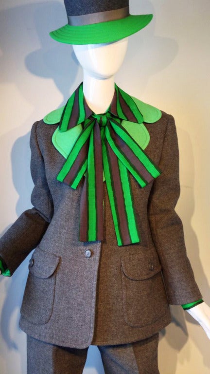Christian Dior Couture Suit Ensemble 1972 In New Condition In Phoenix, AZ
