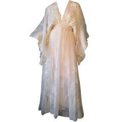 Zandra Rhodes Lilies Ethereal Gown 1970s