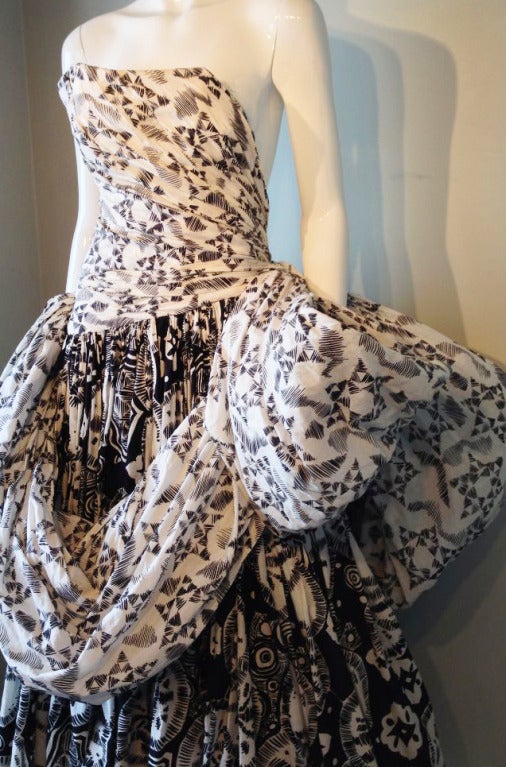 Louis Feraud Haute Couture Gown 1950s In Excellent Condition In Phoenix, AZ