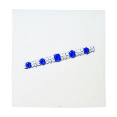 Sapphire Diamond Bracelet Rendering ca.1950