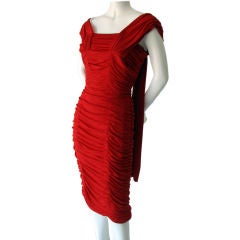 V. ANDERES Jersey Cocktail Dress, 1950s
