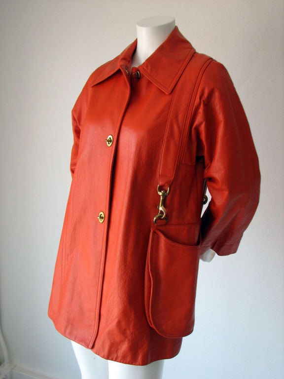 BONNIE CASHIN Leather 'Bag' Jacket 1960s For Sale 3