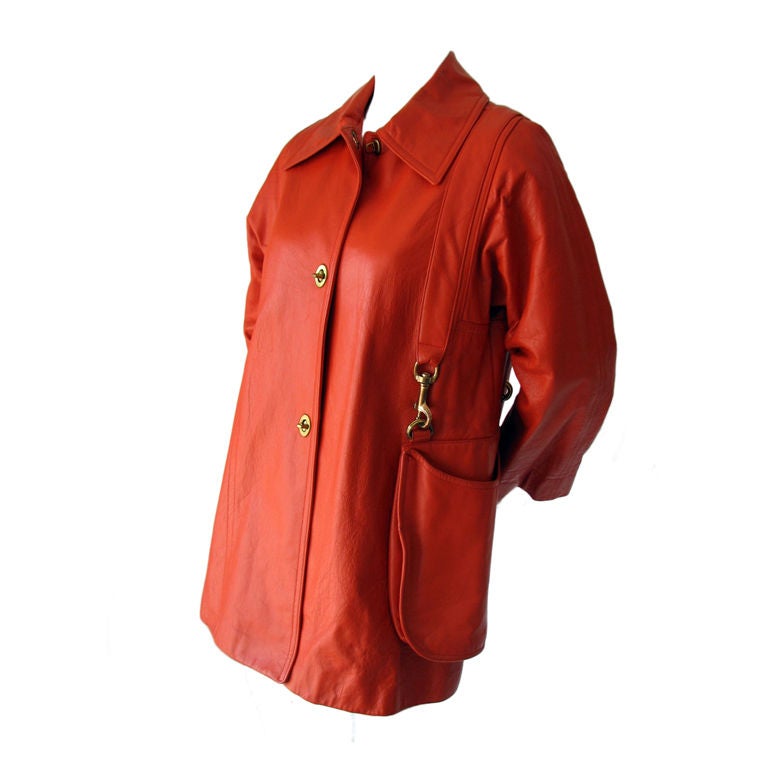 BONNIE CASHIN Leather 'Bag' Jacket 1960s For Sale