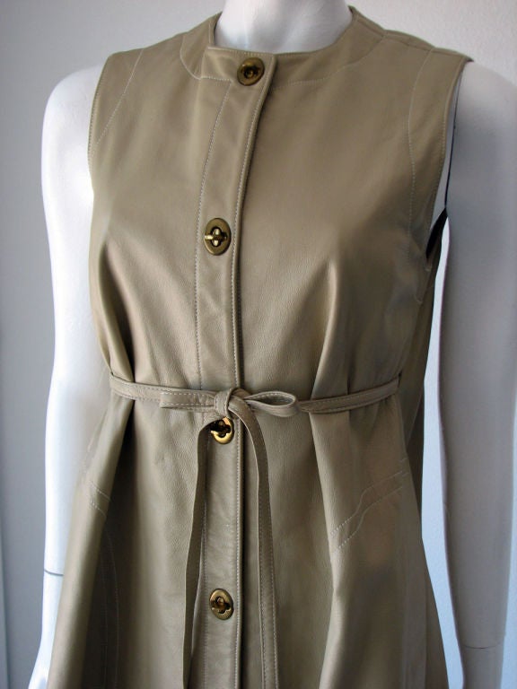 1960s BONNIE CASHIN Leather Tunic Dress