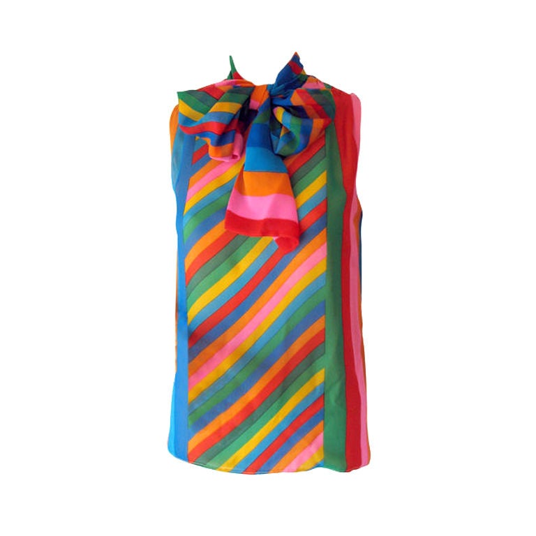 1960s VALENTINO Blouse with Attached Bow