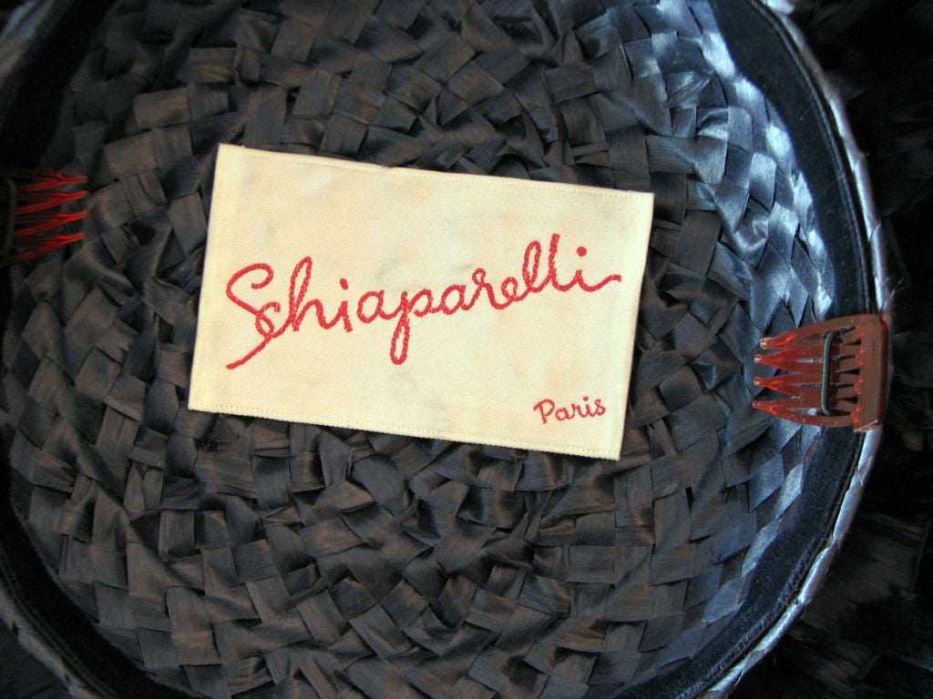 Women's 1950s SCHIAPARELLI Straw Hat