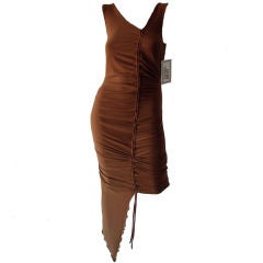 1990s GIANNI VERSACE COUTURE Asymmetrical Cocktail Dress
