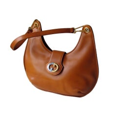 1960s GUCCI Leather Shoulder Bag