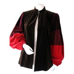 1980s YVES SAINT LAURENT Velveteen 
Poet
  Jacket