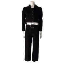 Vintage 1960s GUCCI Suede Jacket & Trouser Suit