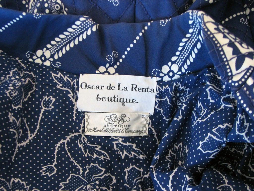 Women's 1960s OSCAR DE LA RENTA Quilted Maxi Coat