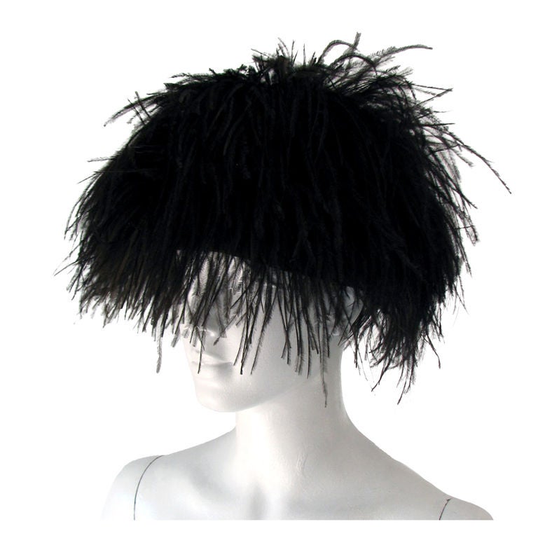 1950s Feathered Hat at 1stdibs