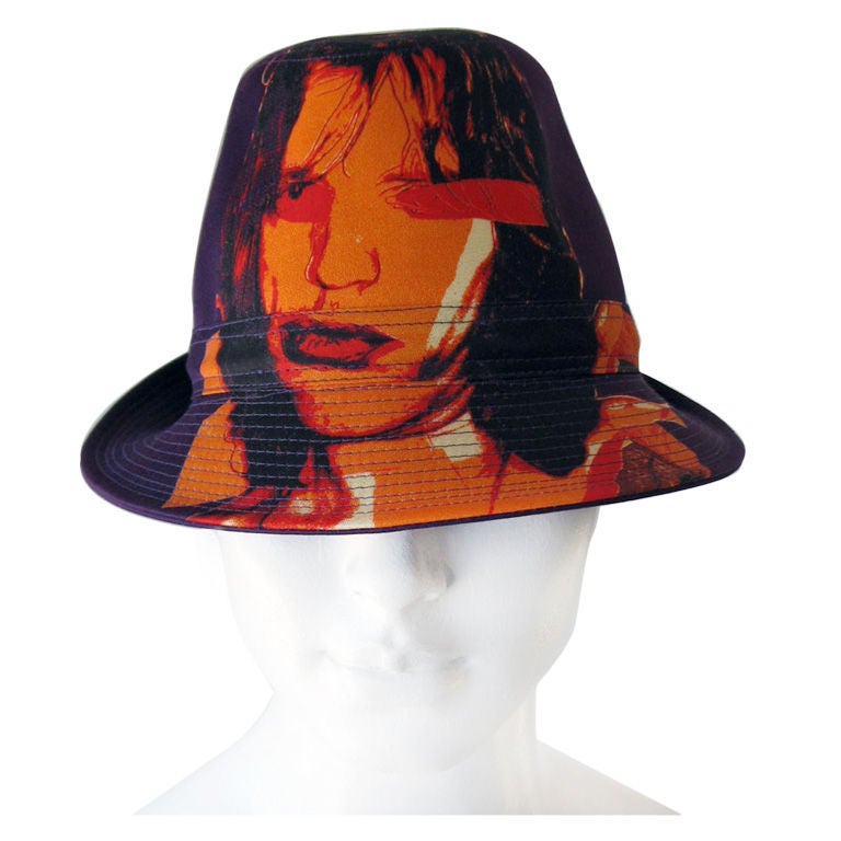 PHILIP TREACY Andy Warhol 'Mick Jagger' Hat For Sale