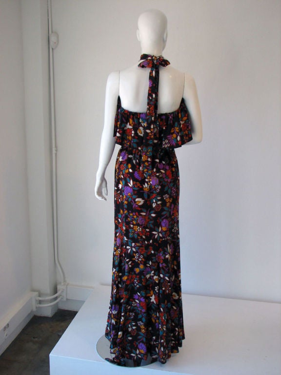 YVES SAINT LAURENT Halter Gown, 1970s