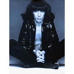 HALSTON Sequin Jacket worn by Bill Wyman with Scavullo photo