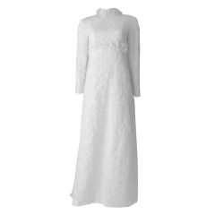 Vintage Swiss Applique Bridal Gown, 1960s