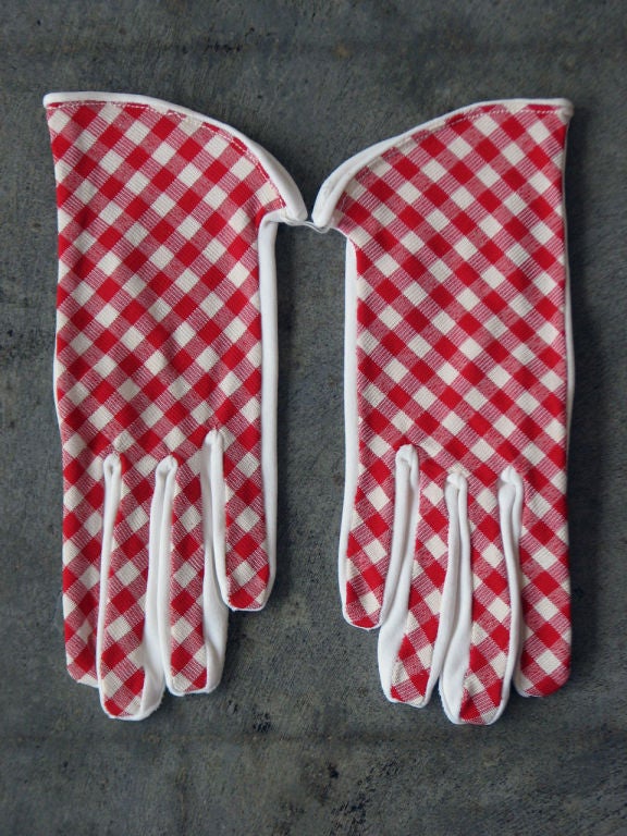 Women's CLAIRE McCARDELL Gingham Gloves, 1950s