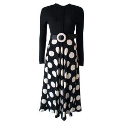 Vintage GEOFFREY BEENE Belted Dress, 1970s