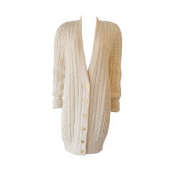 CHANEL 'Pearl' Cable Knit Cardigan Dress, 1980s