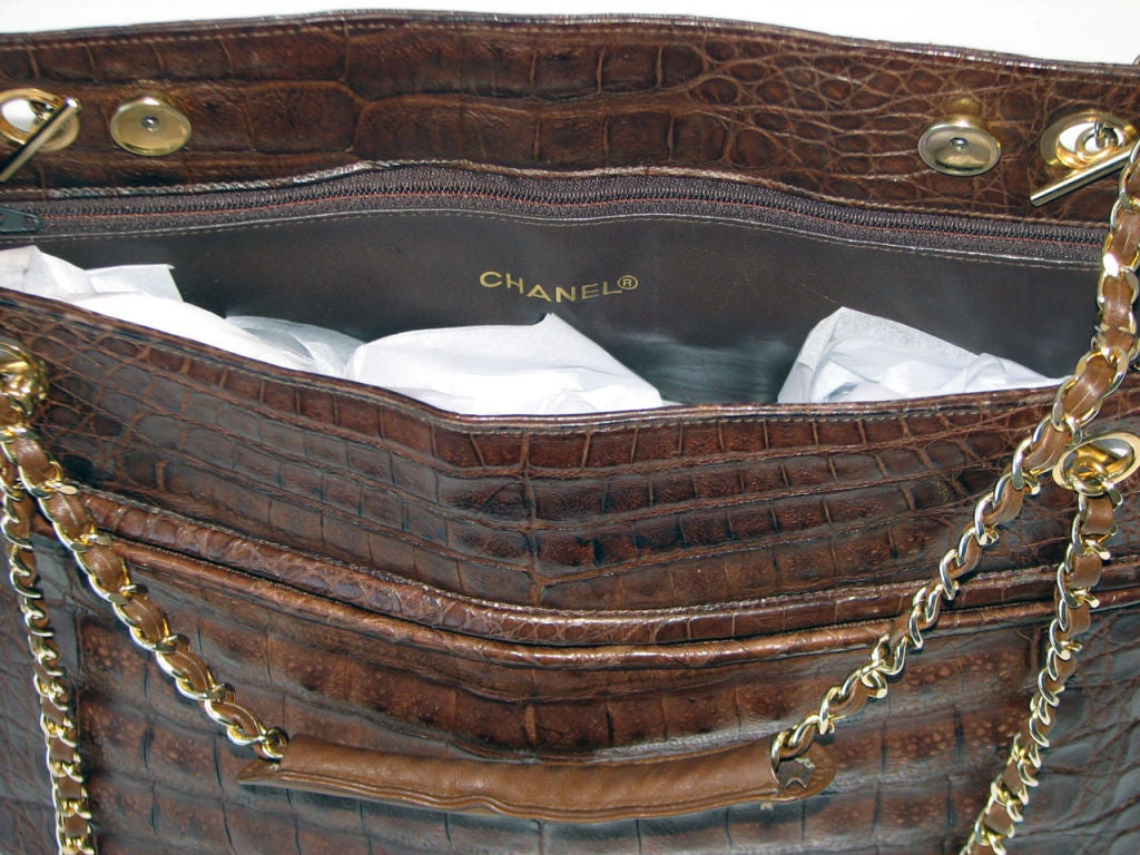 CHANEL Crocodile Shoulder Bag, 1980s 1