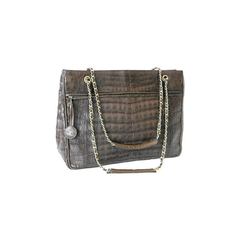 CHANEL Crocodile Shoulder Bag, 1980s