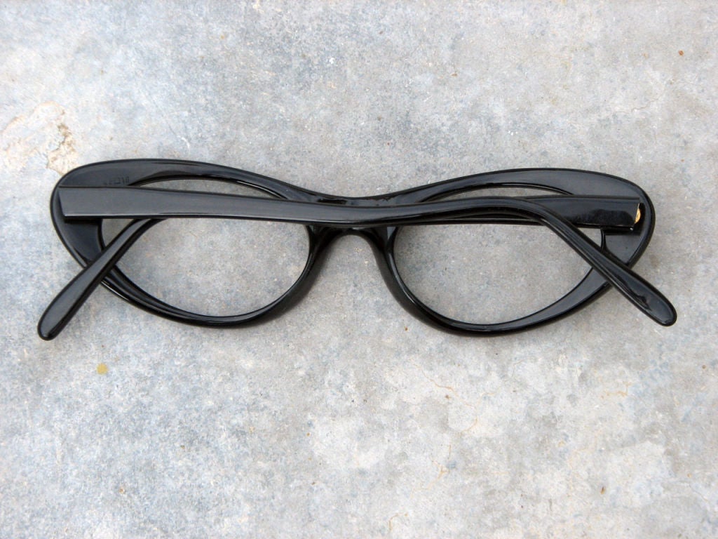 Fine & rare vintage Christian Dior black 'cat eye' eyeglass frames.