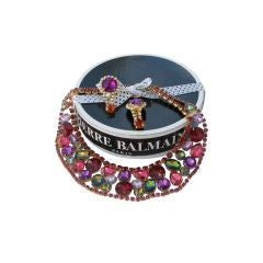 PIERRE BALMAIN Crystal Collar & Ear Clip Suite, 1950s