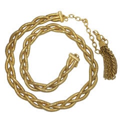 Vintage Goldtone Braided Snake Style Belt