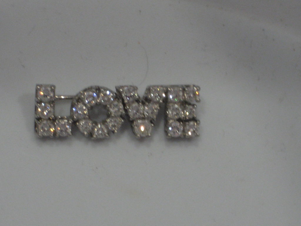 Vintage Tiffany Diamond LOVE Pin by Donald Claflin 7