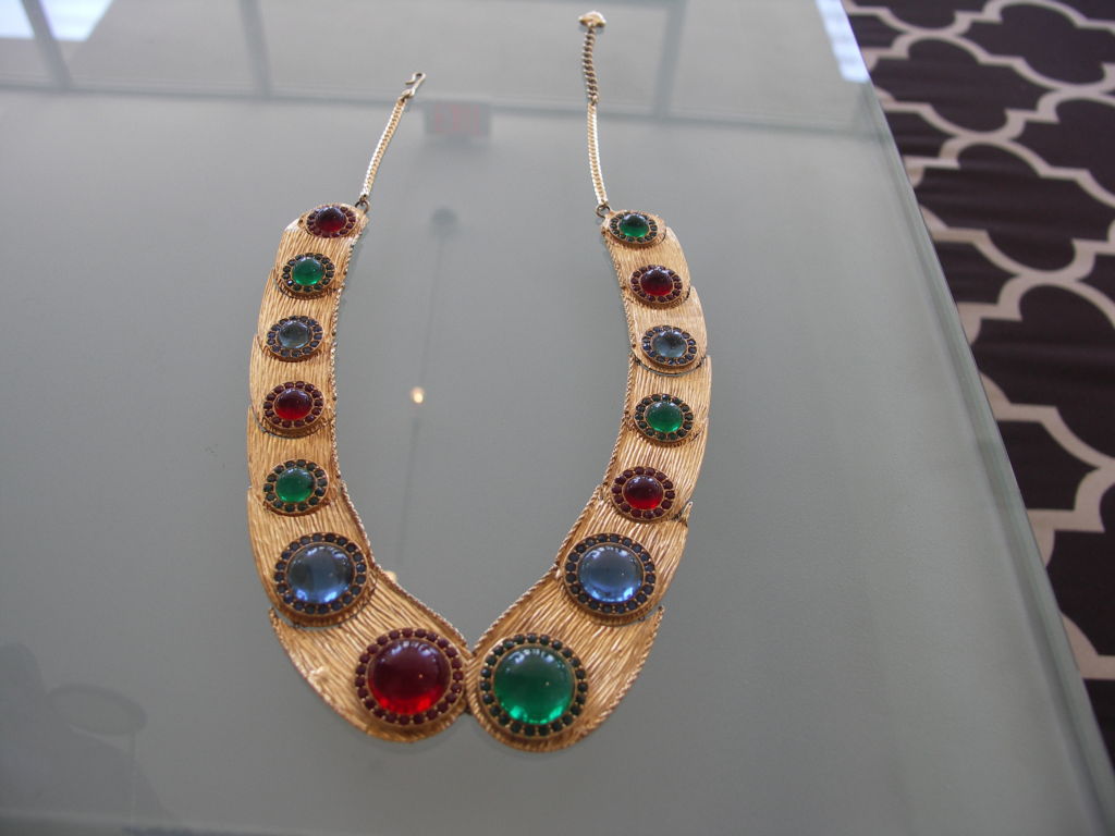 Vintage Articulated Gemstone Collar by Mosell For Sale 2