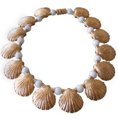 Vintage Judith Leiber  Scallop Shell Necklace