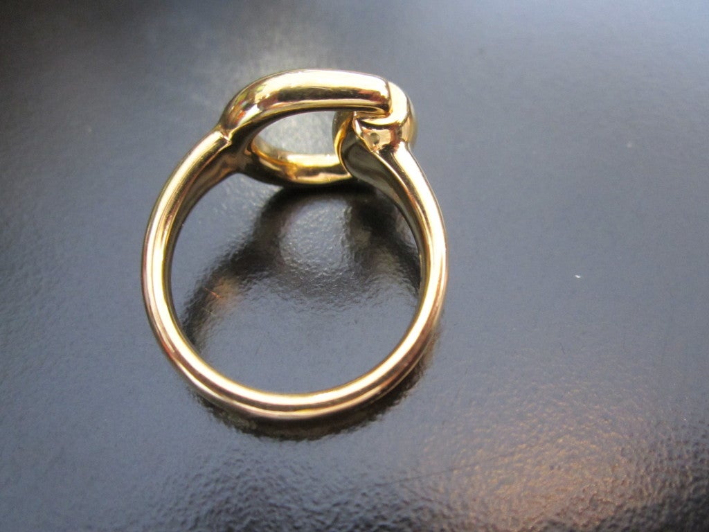 GUCCI Classic Snaffle Bit Gold Ring