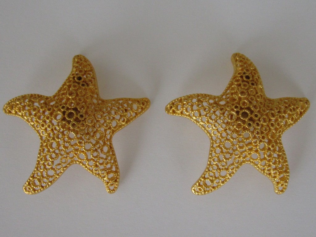 Pair of Starfish Earrings For Sale 7