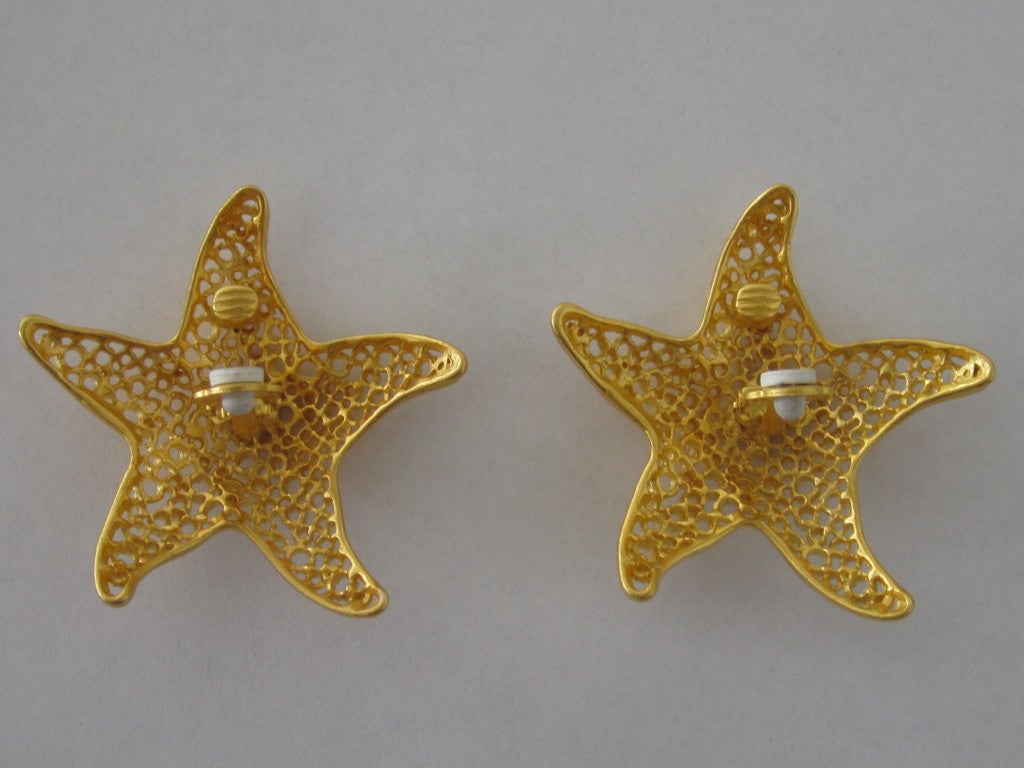 Pair of Starfish Earrings For Sale 2