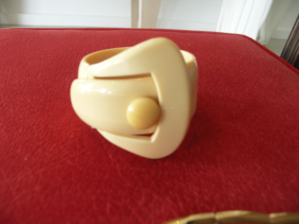 Vintage Celluloid Buckle Cuff Bracelet