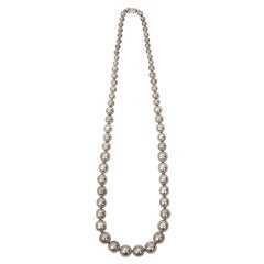 Vintage Mexican Silver Ball Necklace