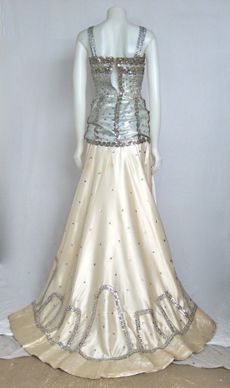 CLEOPATRA SEQUIN SATIN MASQUERADE PARTY GOWN For Sale 1