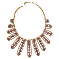 Vintage Napier Gold Purple festoon Necklace