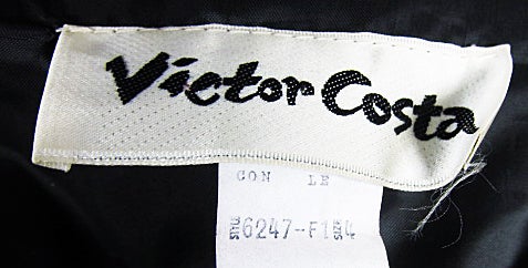 VICTOR COSTA BLACK STRAPLESS BOW SASH BLACK TIE DRESS- OSCARS! For Sale 3