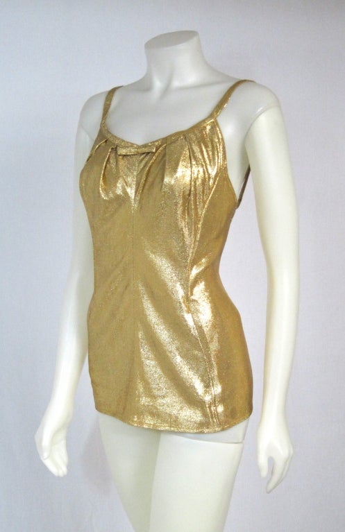 gold lame bathing suit