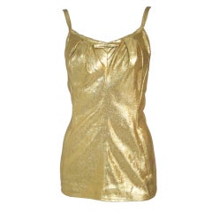 Vintage 1950s Gold Lamé Swim Suit
