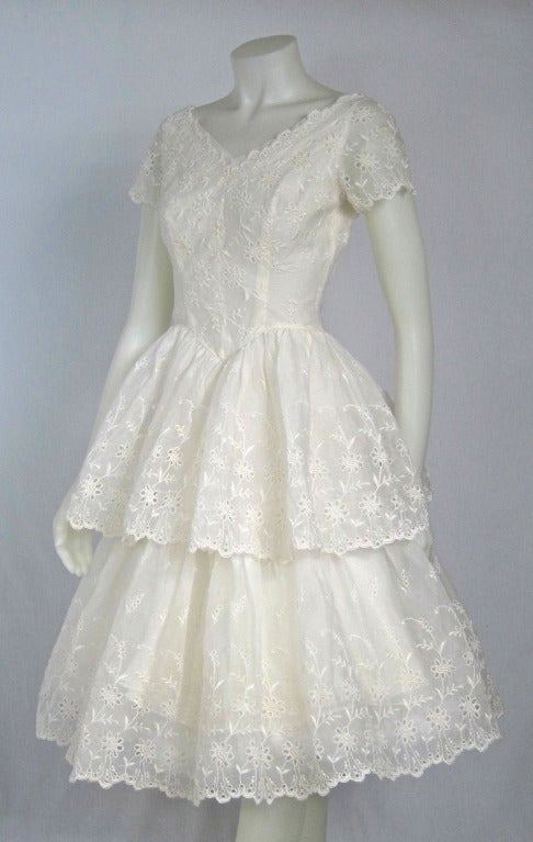 eyelet wedding dress