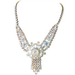 Vintage 1950s Large Starburst Dangle Gala Necklace