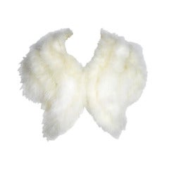 ART DECO White Ostrich Feather Bolero Vest