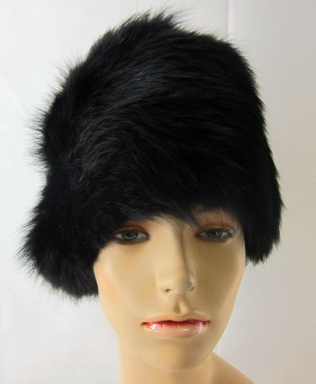 1960s black mink Hat cloche by Joseph Magnin

fits a 22
