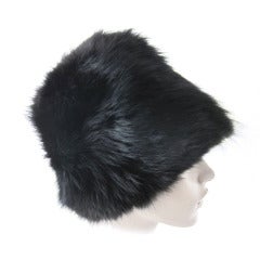 1960s Black Mink Hat Cloche -Joseph Magnin