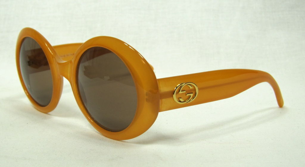 1960 GUCCI BUTTER SCOTCH JACKIE O STYLE SUNGLASSES For Sale 1