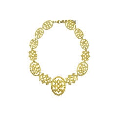 CHRISTIAN DIOR CHUNKY GOLD NECKLACE