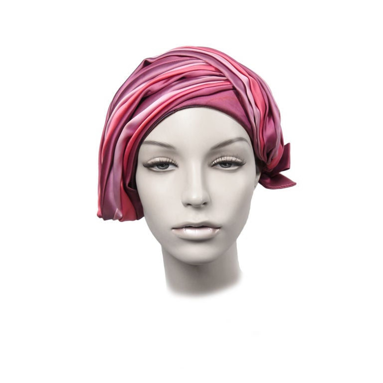 VINTAGE 1950S CHRISTIAN DIOR DRAPED TURBAN For Sale at 1stDibs